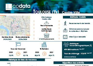 Toulouse taux de vacances commerciale, emplacements commerciaux et retailers