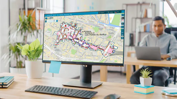 Plan de site commercial dans l'outil Codata Explorer