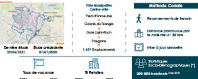 montpellier taux de vacances, emplacements commerciaux et retailers