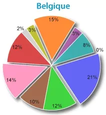 graphique des typologies de commerce en Belgique