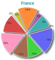 graphique des typologies de commerce en France pour la maroquinerie
