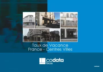 taux de vacances, France et centres ville en 2014-2018