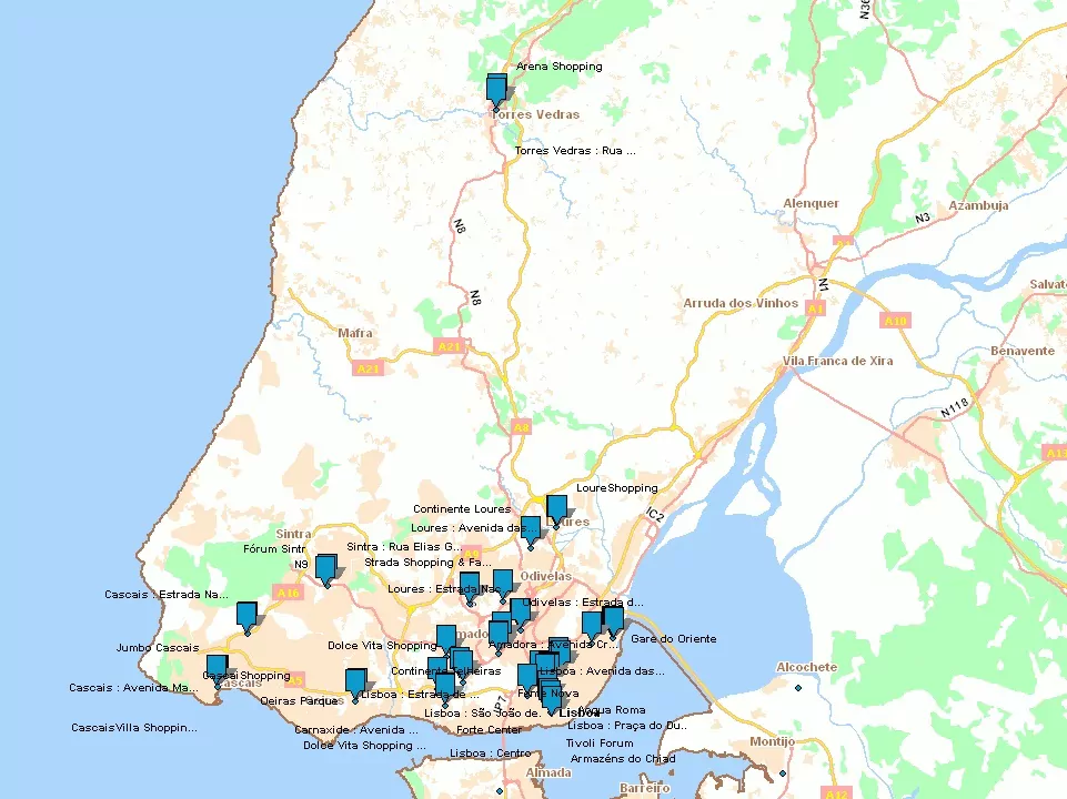 Lisbonne emplacements commerciaux