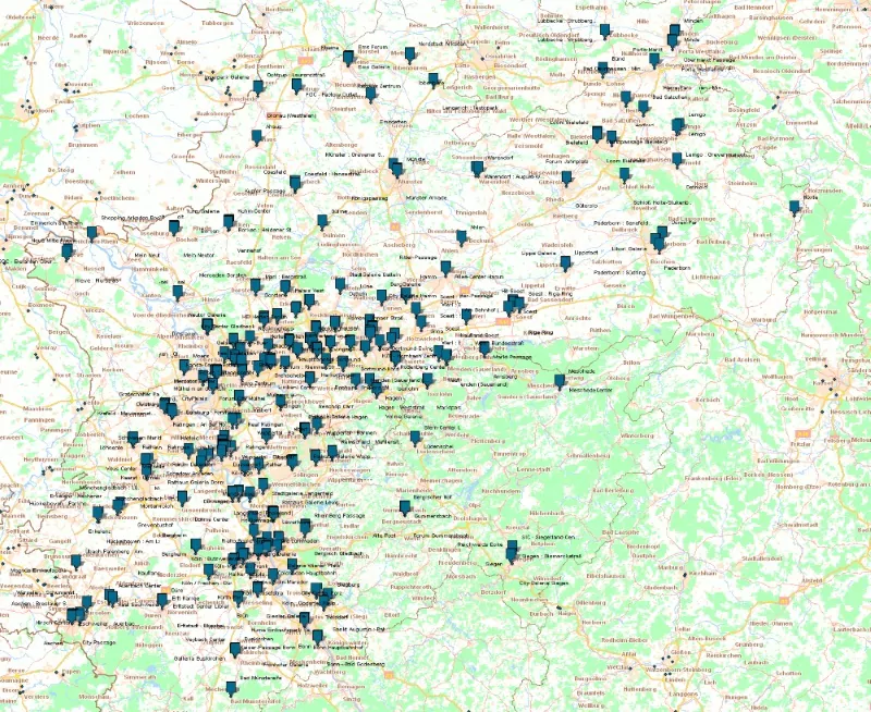 Nordrhein-Westfalen plan codata sites commerciaux