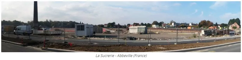 chantier projet commercial la sucrerie à abbeville