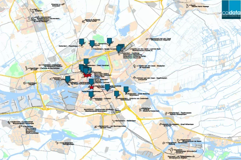 sites commerciaux à rotterdam