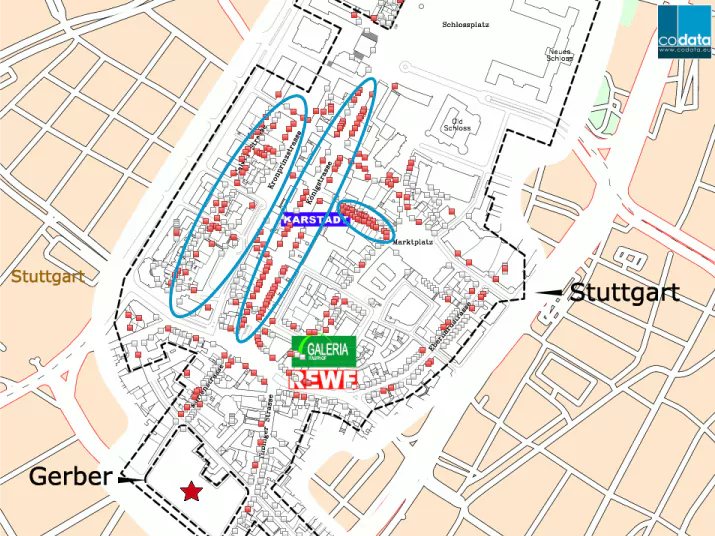 les enseignes nationales présentes à stuttgart